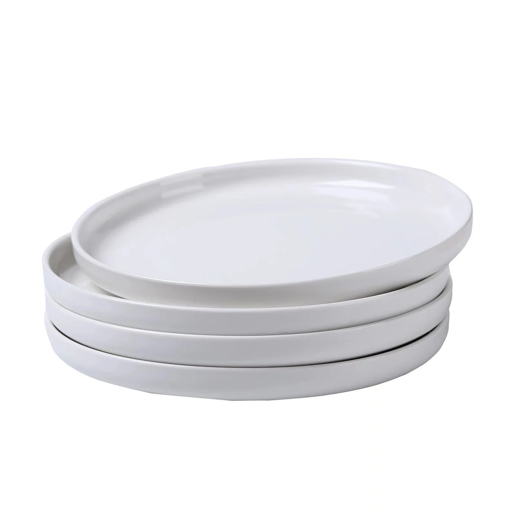 White Ceramic Dinner Plate – Round Minimalist Design