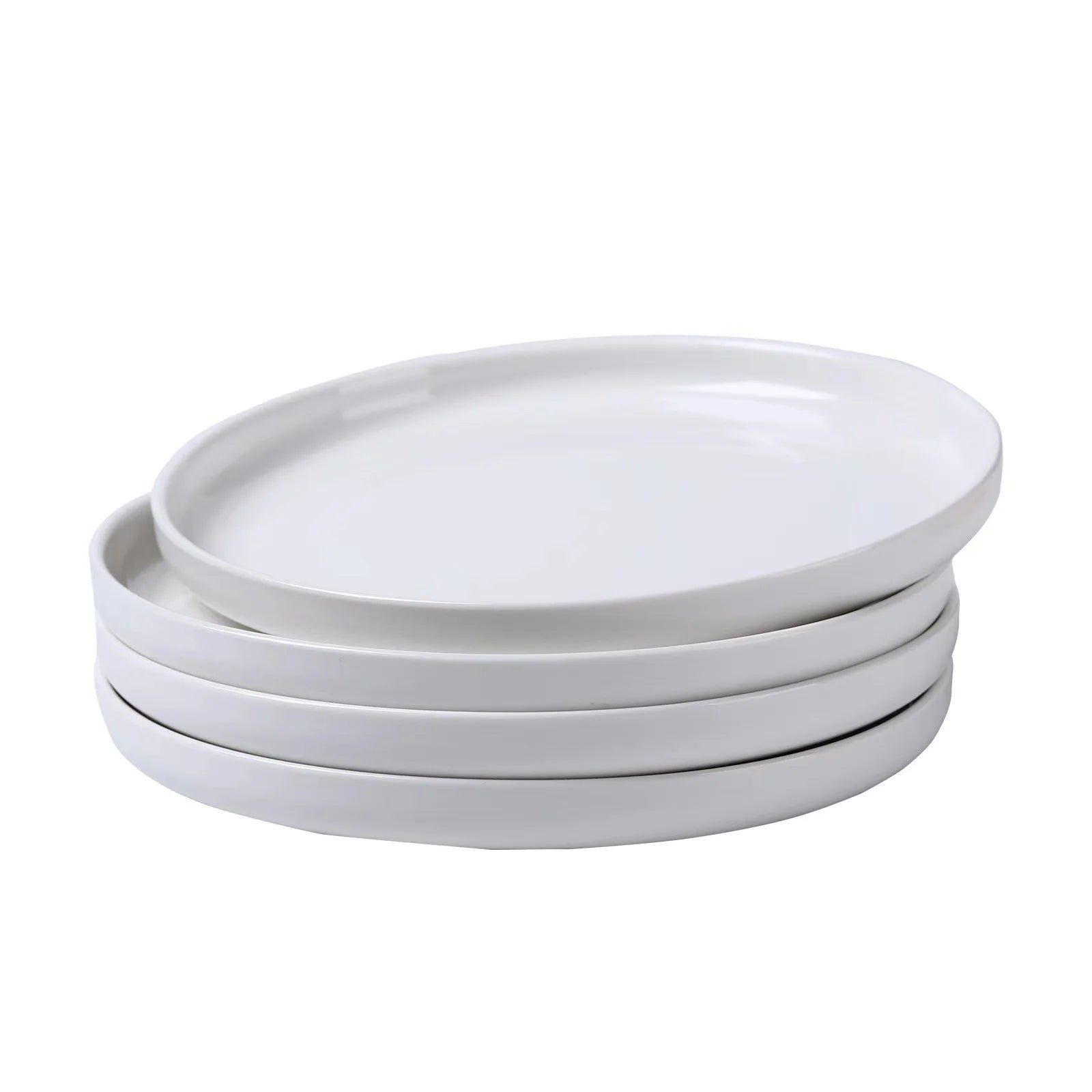 White Ceramic Dinner Plate – Round Minimalist Design