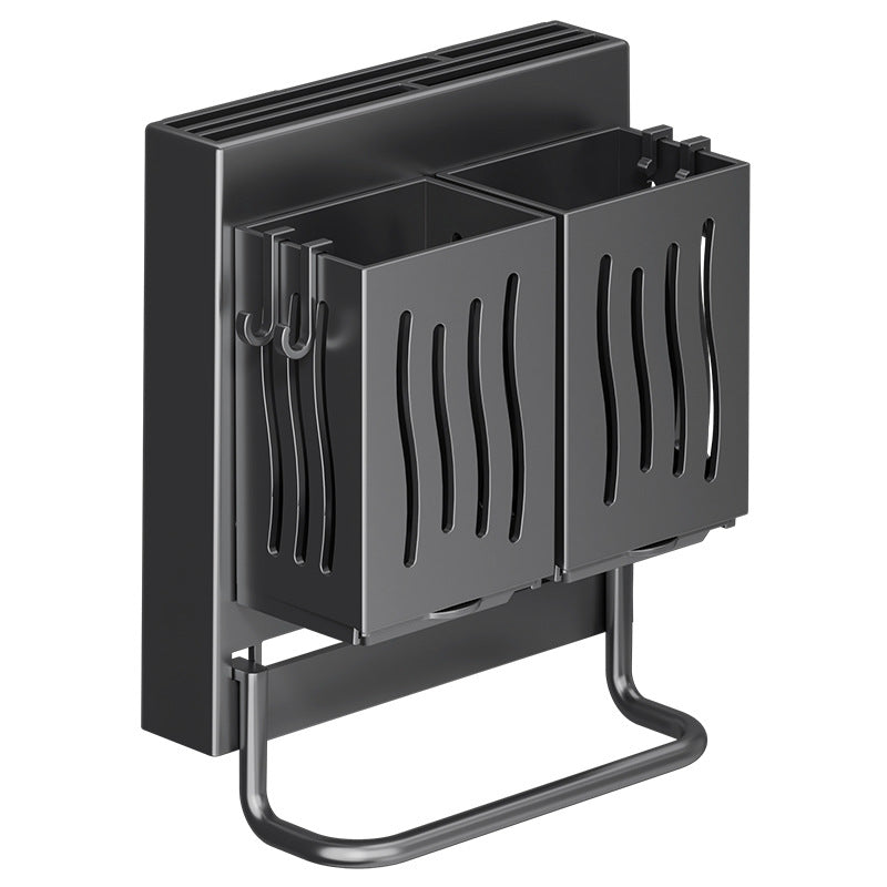 Wall-Mounted Kitchen Organizer – Knife, Cutting Board & Utensil Rack