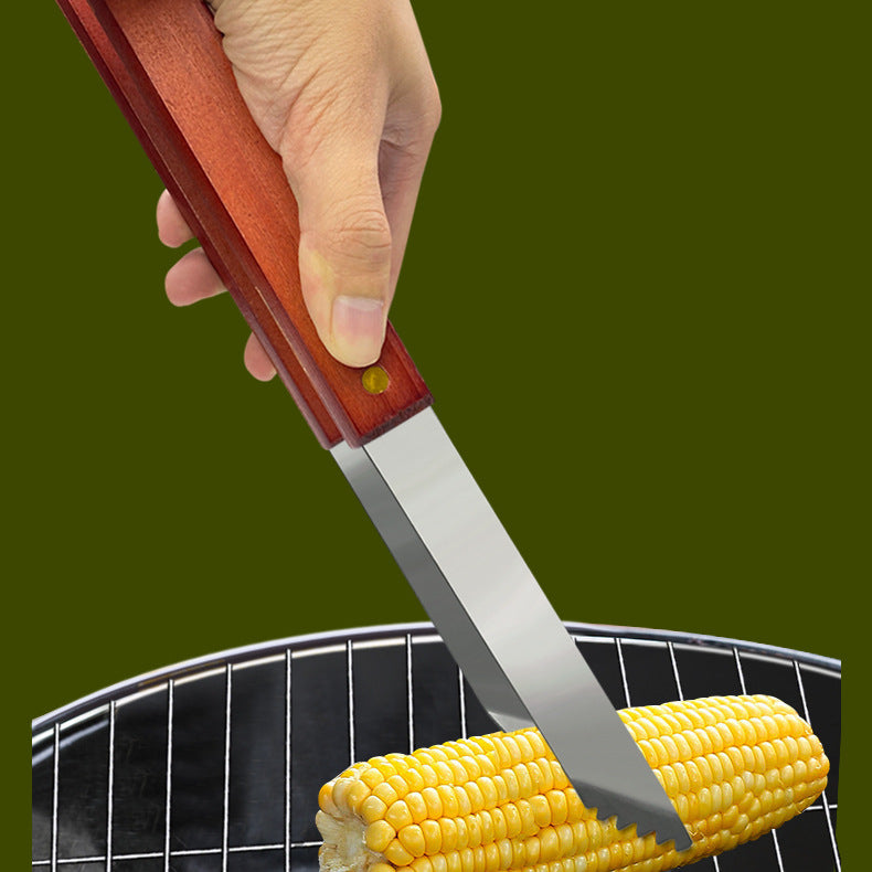 Stainless Steel BBQ & Baking Tools Set – Wooden Handle Grill Accessories with Carry Bag