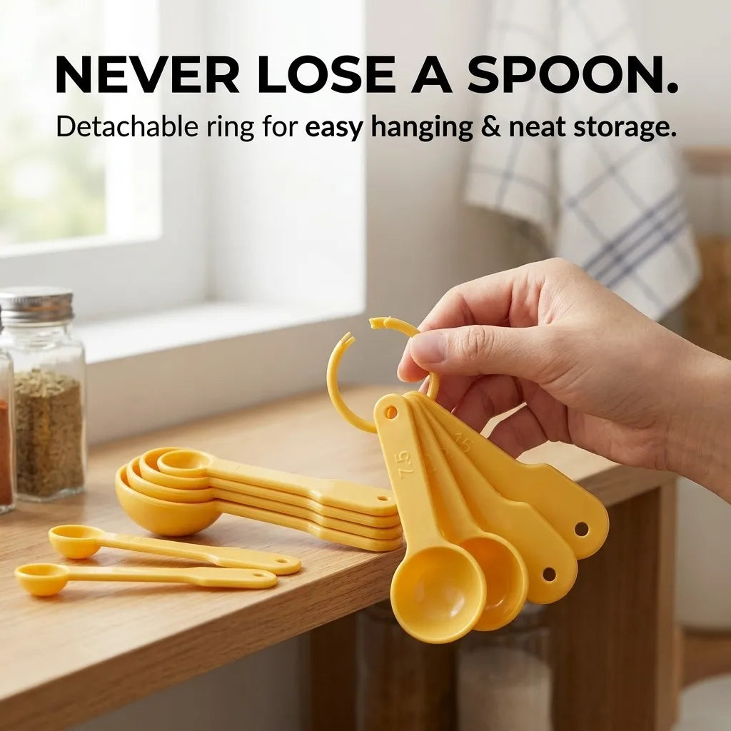 Measuring Spoon Set – 6 Piece Nestable Kitchen Spoons