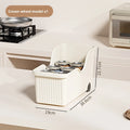 Kitchen Storage Box with Wheel Lid Rack