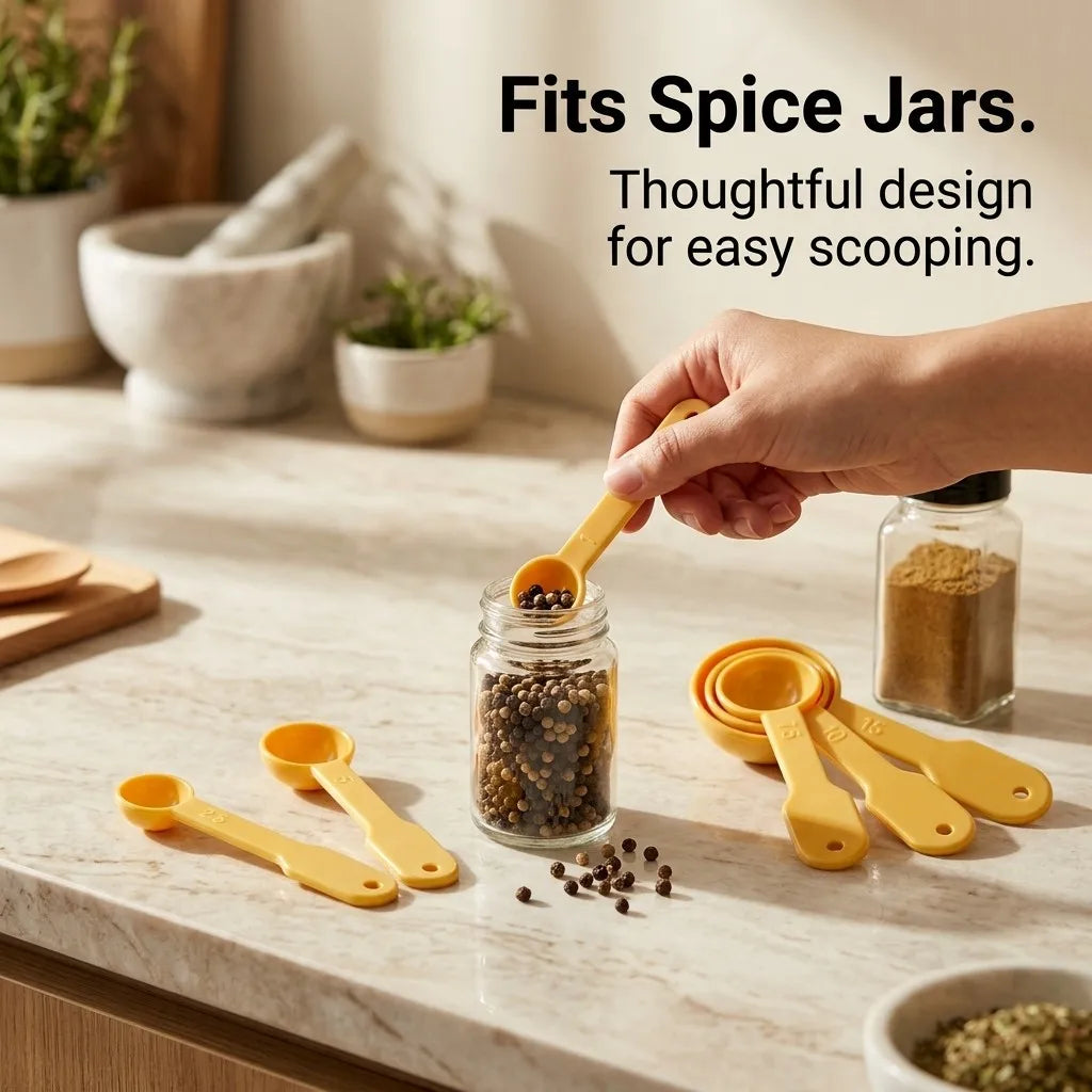 Measuring Spoon Set – 6 Piece Nestable Kitchen Spoons
