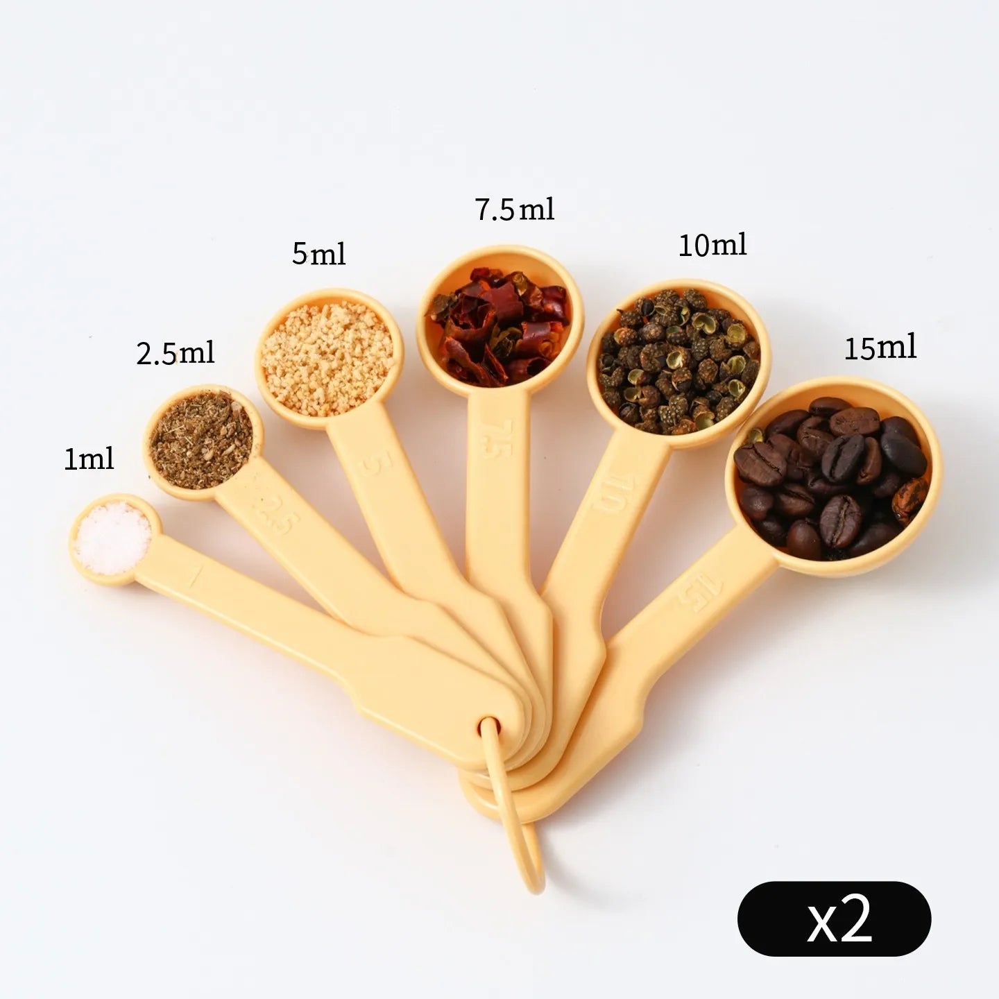Measuring Spoon Set – 6 Piece Nestable Kitchen Spoons