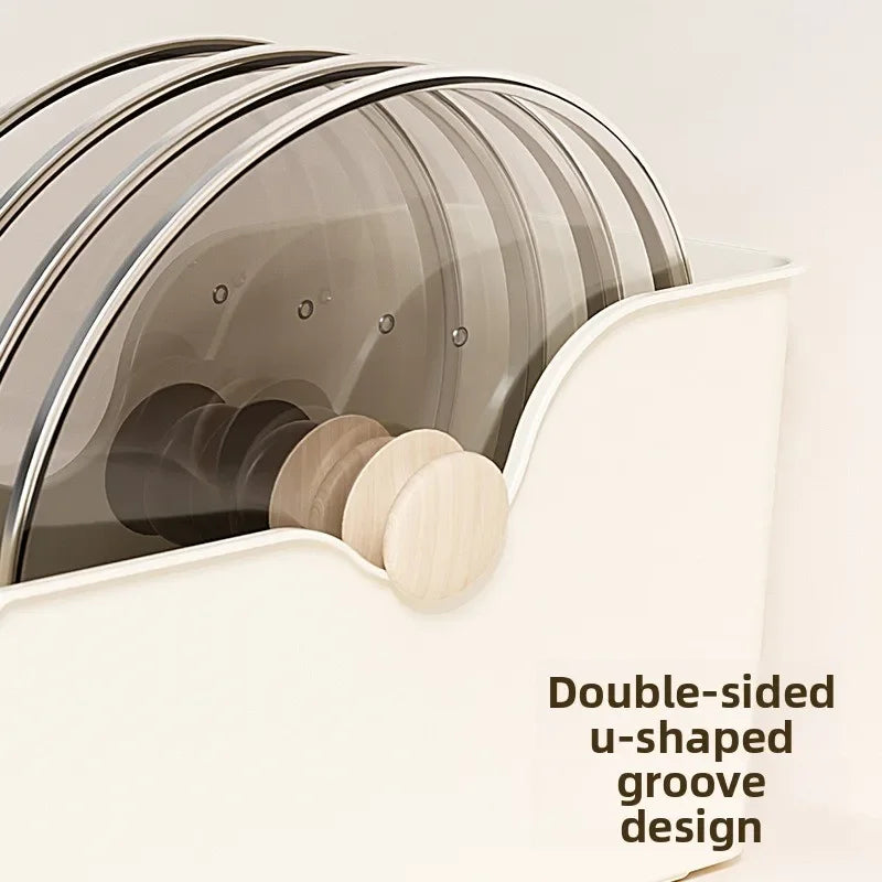 Kitchen Storage Box with Wheel Lid Rack